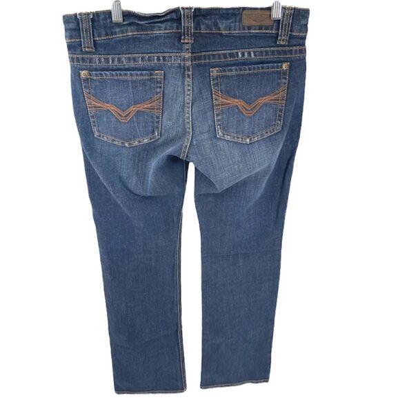 Harley Davidson blue jeans denim pants 10 long EUC bootcut low rise - Picture 8 of 16